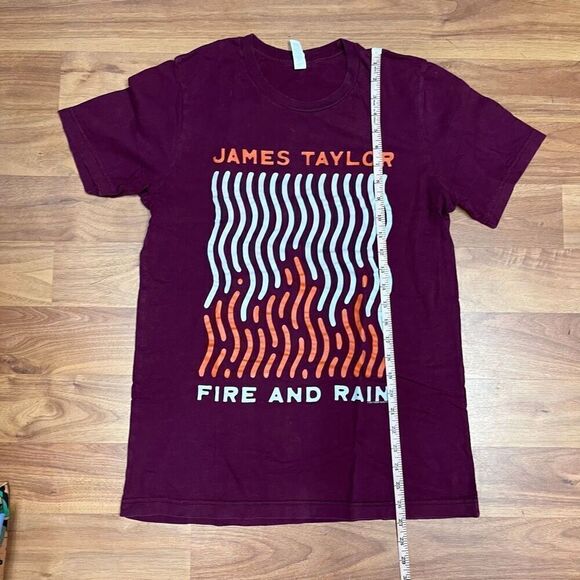 Canvas Bella+Canvas Mens James Taylor Fire & Rain Short Sleeve T-Shirt Medium - Picture 4 of 10